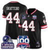 New York Giants Cam Skattebo 4x Champions 100th Season Patch Vapor Limited Jersey - All Stitched - Black