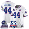 New York Giants Cam Skattebo 4x Champions 100th Season Patch Vapor Limited Jersey - All Stitched - White