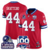 New York Giants Cam Skattebo 4x Champions 100th Season Patch Vapor Limited Jersey - All Stitched - Red