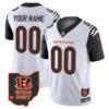 Cincinnati Bengals Who Dey Patch Vapor Limited Custom Jersey - All Stitched - Color Rush