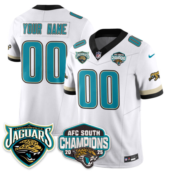 Jacksonville Jaguars AFC South Division Champions Vapor Limited Throwback Custom Jersey - All Stitched - White