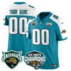 Jacksonville Jaguars AFC South Division Champions Vapor Limited Throwback Custom Jersey - All Stitched - Alternate