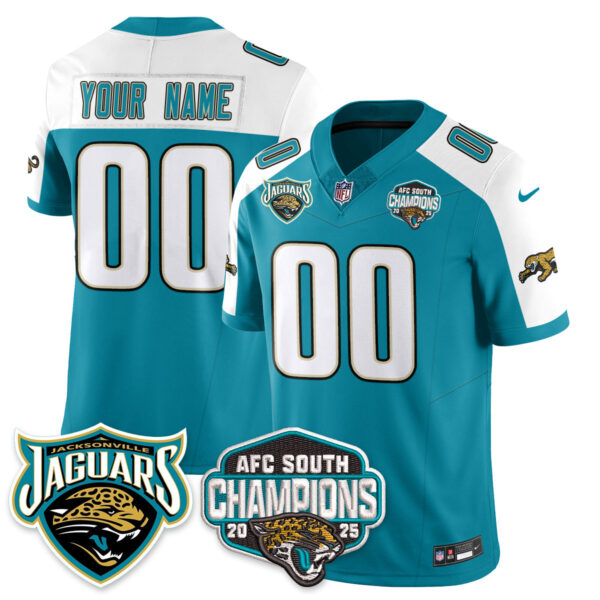 Jacksonville Jaguars AFC South Division Champions Vapor Limited Throwback Custom Jersey - All Stitched - Alternate
