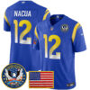 Los Angeles Rams Puka Nacua Celebrating America's 250th Anniversary Patch Vapor Limited Jersey - All Stitched - Royal