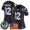 Women's Los Angeles Rams Puka Nacua Celebrating America's 250th Anniversary Patch Vapor Limited Jersey - All Stitched - Navy Rivalries