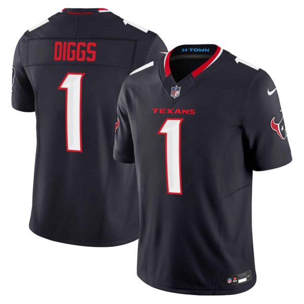 Houston Texans Stefon Diggs 2024 Vapor Limited Jersey - All Stitched - Navy
