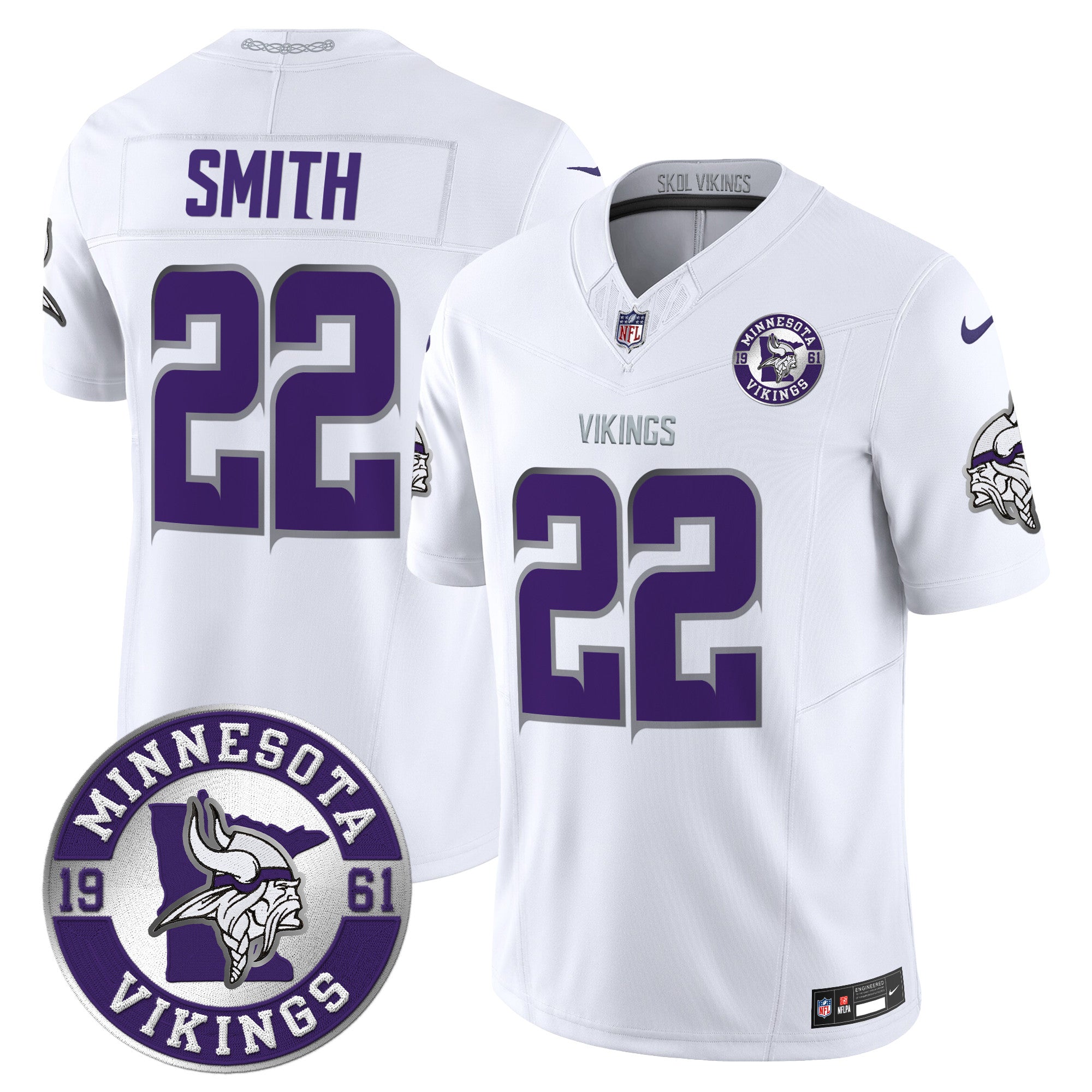 Minnesota Vikings Harrison Smith Est. 1961 Patch 2024 Vapor Limited Jersey - All Stitched - Winter Warrior
