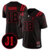 Indianapolis Colts Peyton Manning 'Stranger Things Edition' Jim Irsay Patch Vapor Limited Jersey - All Stitched - Black Limited