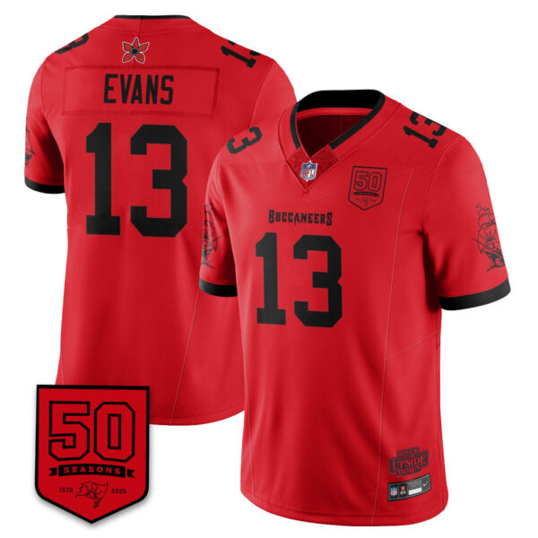 Tampa Bay Buccaneers Mike Evans 'Stranger Things Edition' Vapor Limited Jersey - All Stitched - Red