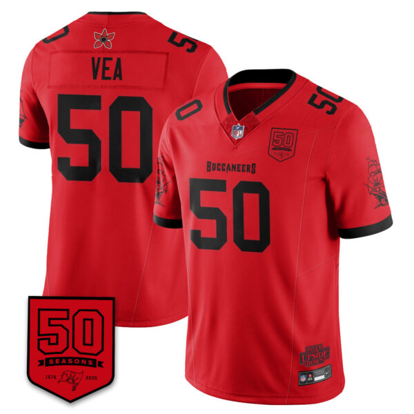 Tampa Bay Buccaneers Vita Vea 'Stranger Things Edition' Vapor Limited Jersey - All Stitched - Red