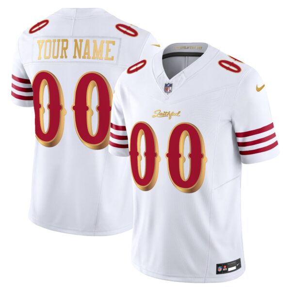 San Francisco 49ers 2025 “Rivalries” Vapor Limited Custom Jersey - All Stitched - White Gold