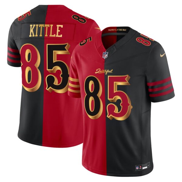 San Francisco 49ers George Kittle 2025 “Rivalries” Vapor Limited Jersey - All Stitched - Split
