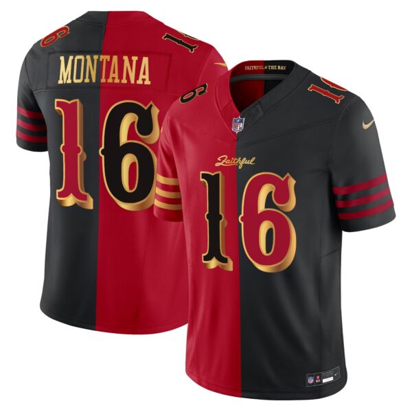 San Francisco 49ers Joe Montana 2025 “Rivalries” Vapor Limited Jersey - All Stitched - Split