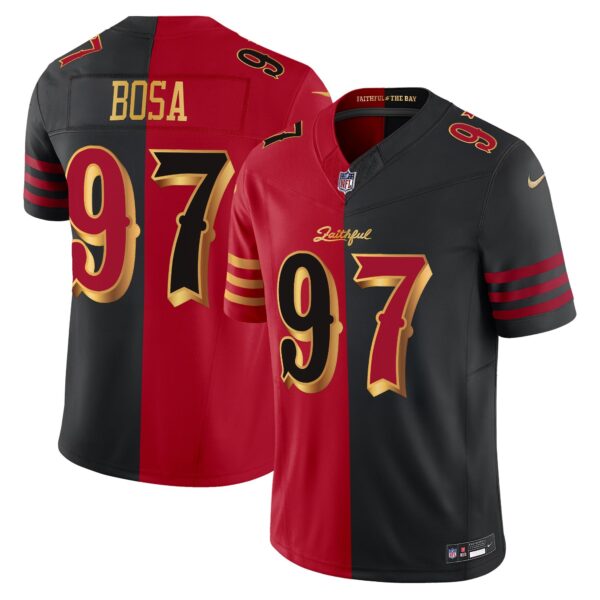 San Francisco 49ers Nick Bosa 2025 “Rivalries” Vapor Limited Jersey - All Stitched - Split