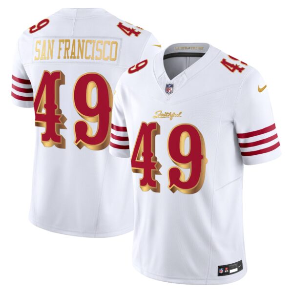 San Francisco 49ers San Francisco 2025 “Rivalries” Vapor Limited Jersey - All Stitched - White Gold