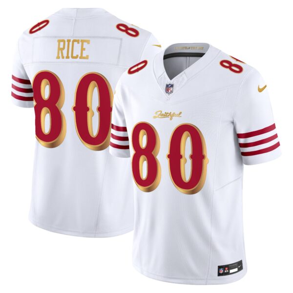 San Francisco 49ers Jerry Rice 2025 “Rivalries” Vapor Limited Jersey - All Stitched - White Gold