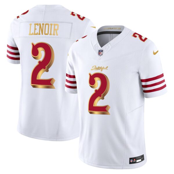 San Francisco 49ers Deommodore Lenoir 2025 “Rivalries” Vapor Limited Jersey - All Stitched - White Gold