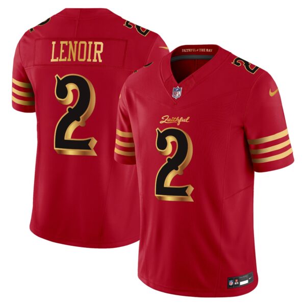 San Francisco 49ers Deommodore Lenoir 2025 “Rivalries” Vapor Limited Jersey - All Stitched - Red Gold