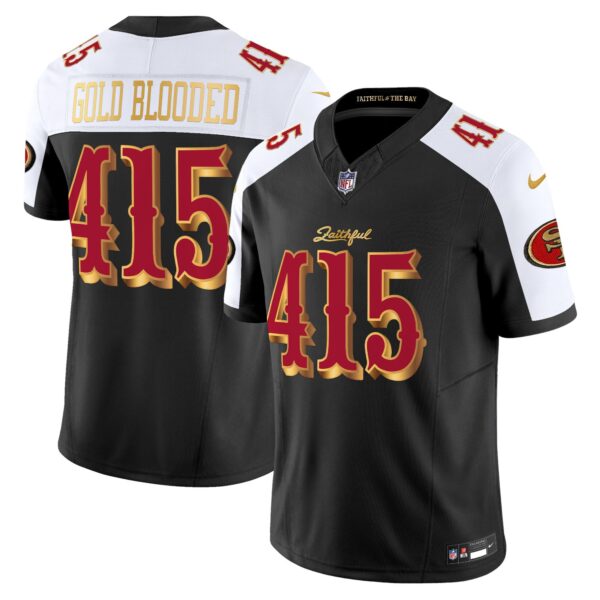 San Francisco 49ers Gold Blooded 415 2025 “Rivalries” Vapor Limited Jersey - All Stitched - Black Alternate