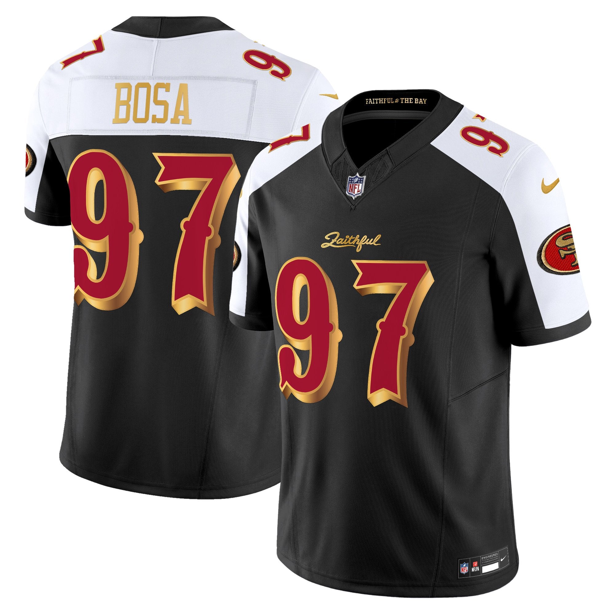 San Francisco 49ers Nick Bosa 2025 “Rivalries” Vapor Limited Jersey - All Stitched - Black Alternate