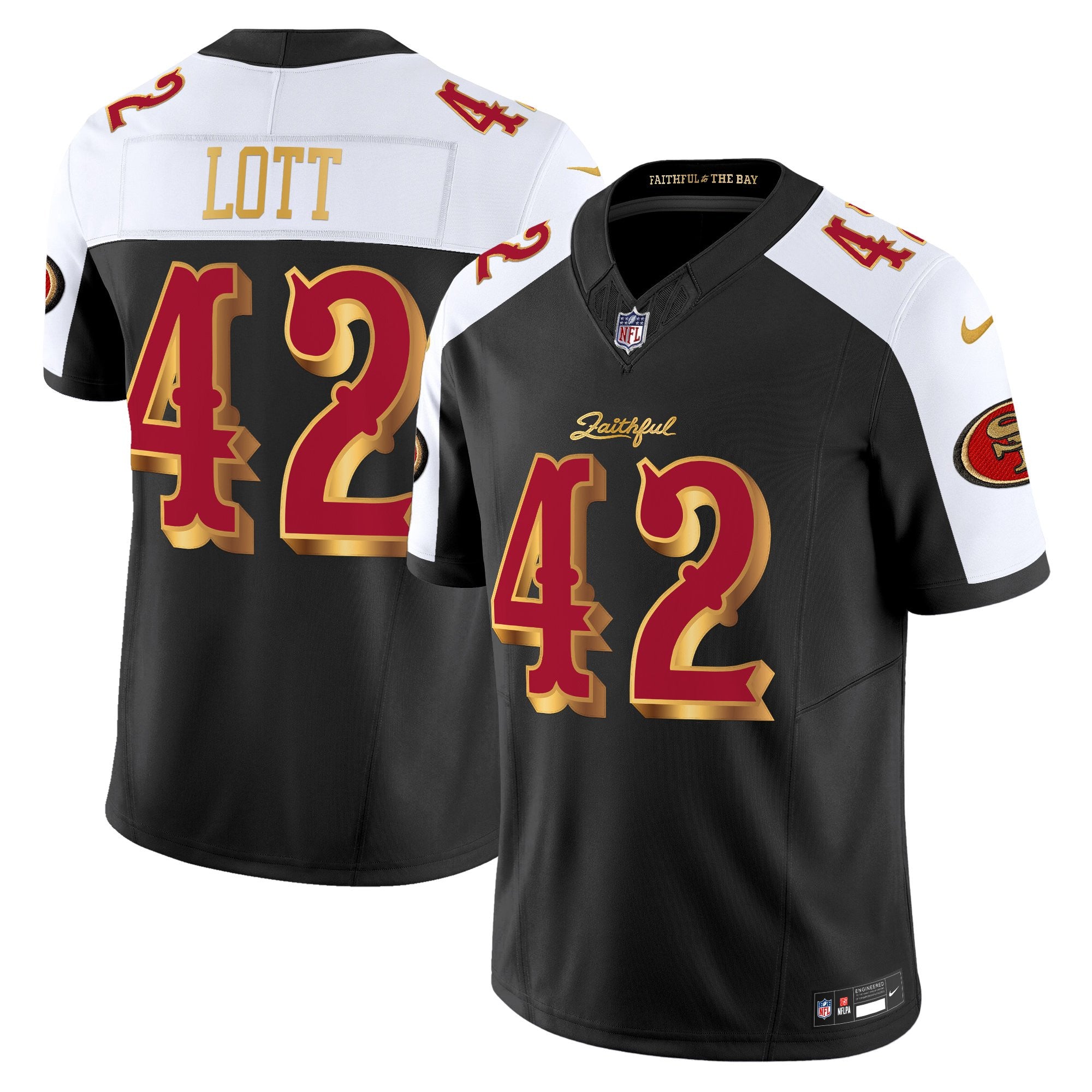 San Francisco 49ers Ronnie Lott 2025 “Rivalries” Vapor Limited Jersey - All Stitched - Black Alternate