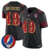 San Francisco 49ers San Francisco Grateful Dead Rivalries Edition Vapor Limited Jersey - All Stitched - Black Gold