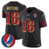 San Francisco 49ers Joe Montana Grateful Dead Rivalries Edition Vapor Limited Jersey - All Stitched - Black Gold