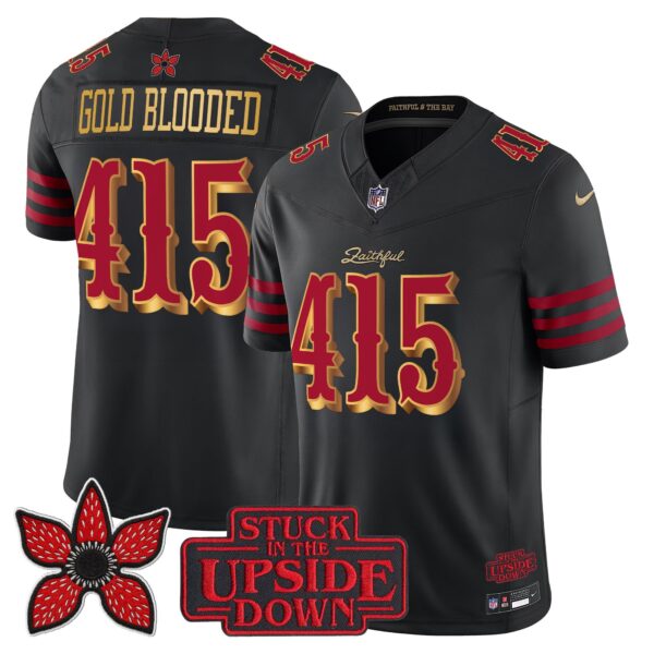 San Francisco 49ers San Francisco 'Stranger Things Edition' Vapor Limited Jersey - All Stitched - Black Rivalries