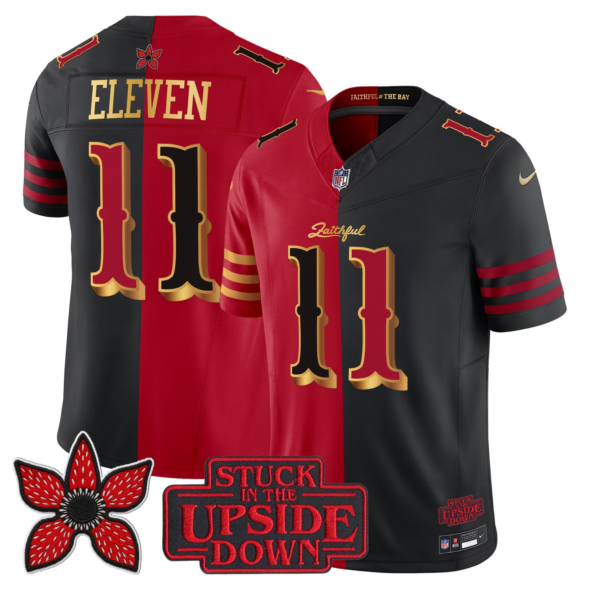 San Francisco 49ers #11 Eleven 'Stranger Things Edition' Vapor Limited Jersey - All Stitched - Split