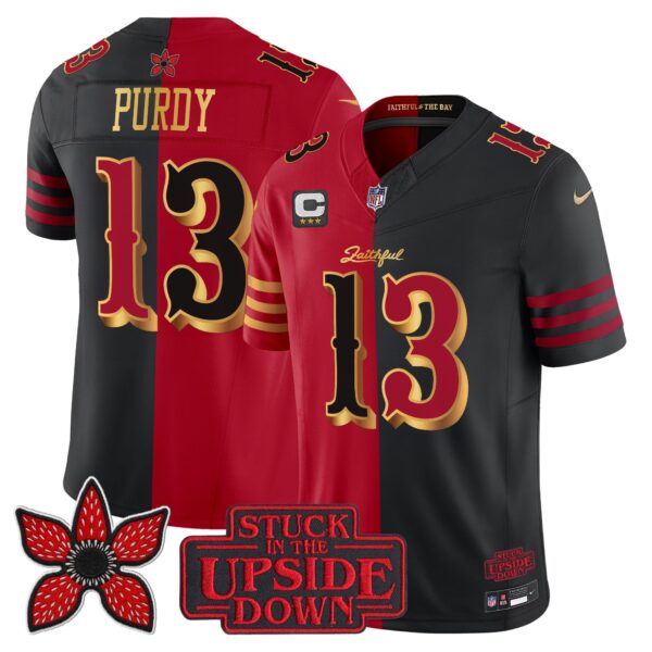 San Francisco 49ers Brock Purdy 'Stranger Things Edition' Vapor Limited Jersey - All Stitched - Split