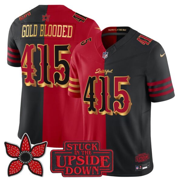 San Francisco 49ers San Francisco 'Stranger Things Edition' Vapor Limited Jersey - All Stitched - Split