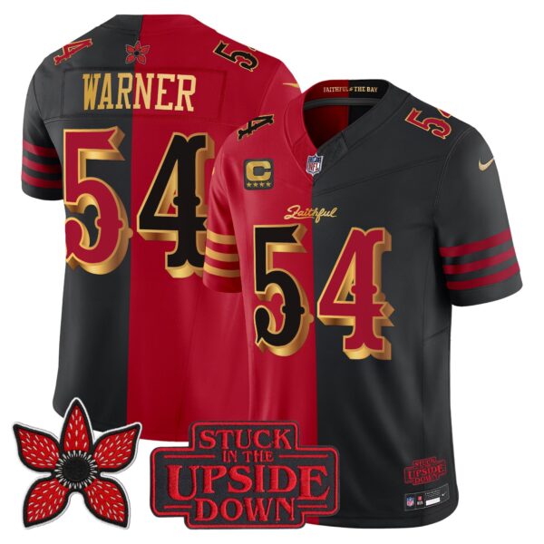 San Francisco 49ers Fred Warner 'Stranger Things Edition' Vapor Limited Jersey - All Stitched - Split