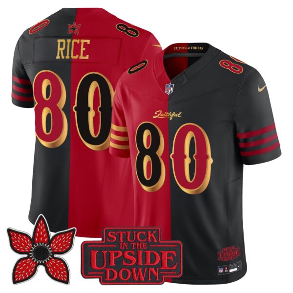 San Francisco 49ers Jerry Rice 'Stranger Things Edition' Vapor Limited Jersey - All Stitched - Split