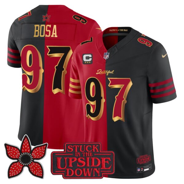 San Francisco 49ers Nick Bosa 'Stranger Things Edition' Vapor Limited Jersey - All Stitched - Split