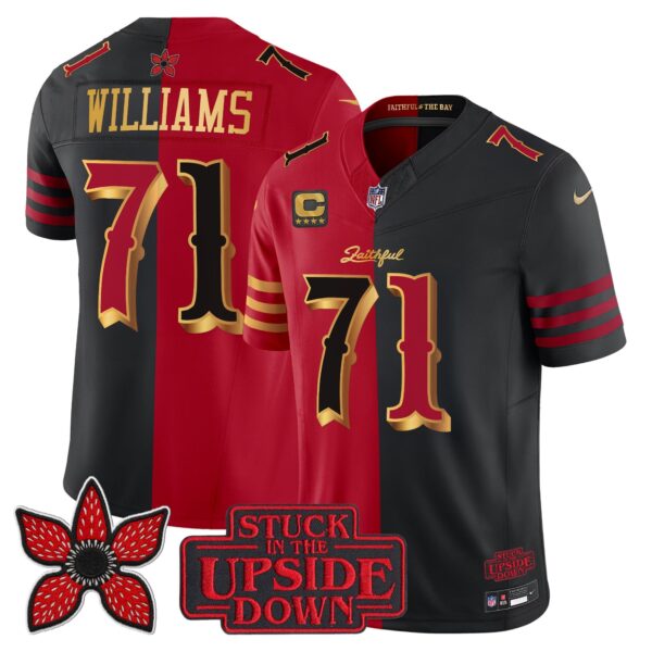 San Francisco 49ers Trent Williams 'Stranger Things Edition' Vapor Limited Jersey - All Stitched - Split