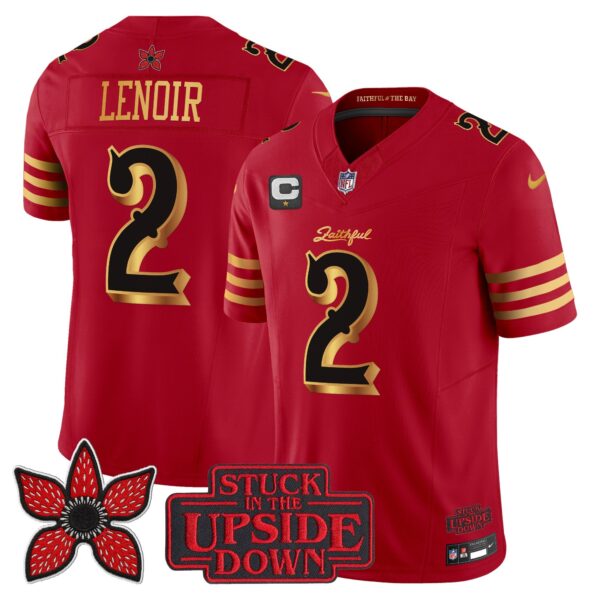 San Francisco 49ers Deommodore Lenoir 'Stranger Things Edition' Vapor Limited Jersey - All Stitched - Red Gold