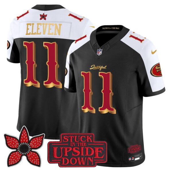 San Francisco 49ers #11 Eleven 'Stranger Things Edition' Vapor Limited Jersey - All Stitched - Black Alternate