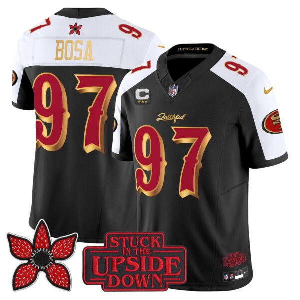 San Francisco 49ers Nick Bosa 'Stranger Things Edition' Vapor Limited Jersey - All Stitched - Black Alternate