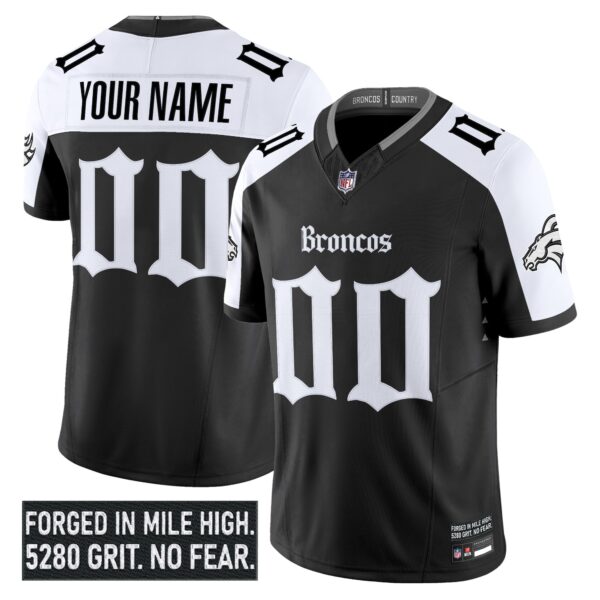 Denver Broncos 'Gothic Mile High Shadows Edition' Vapor Limited Custom Jersey - All Stitched - Alternate
