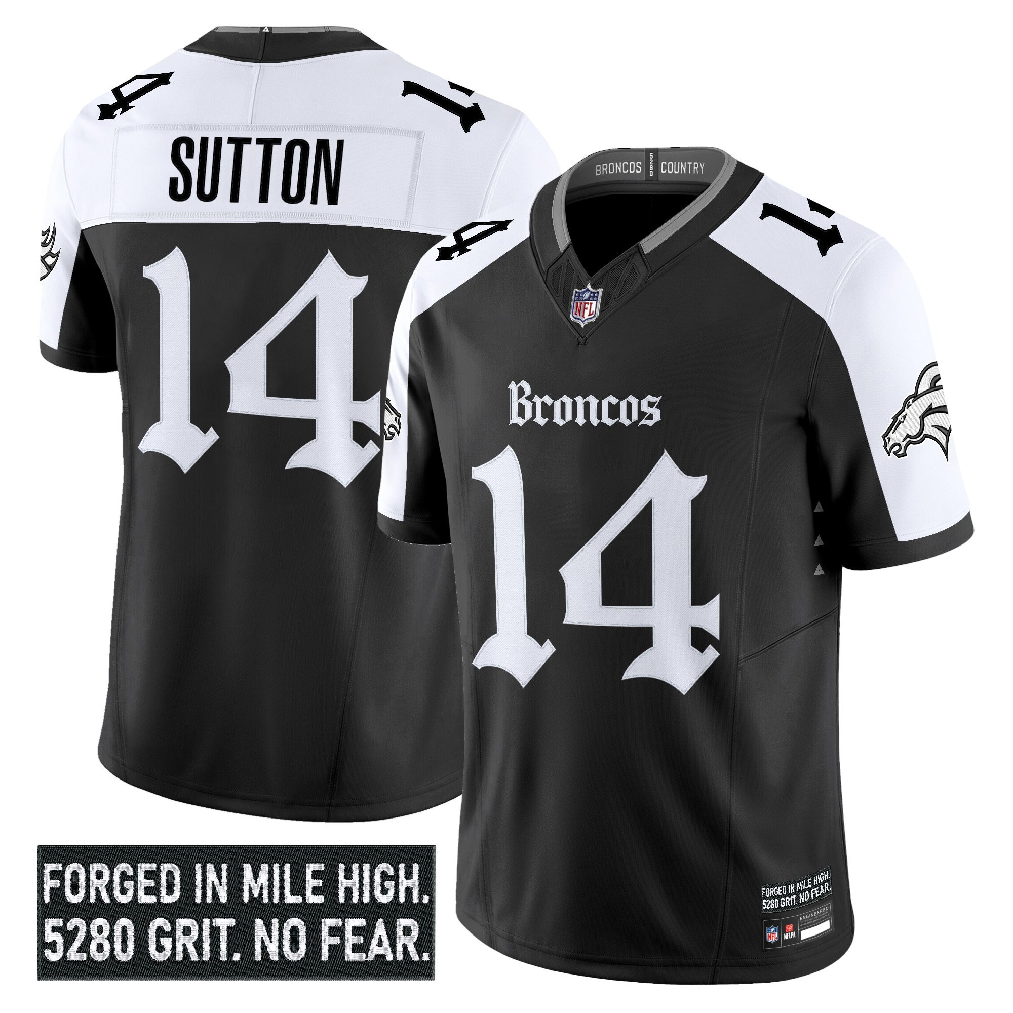 Denver Broncos Courtland Sutton Gothic Mile High Shadows Edition Vapor Limited Jersey - All Stitched - Alternate