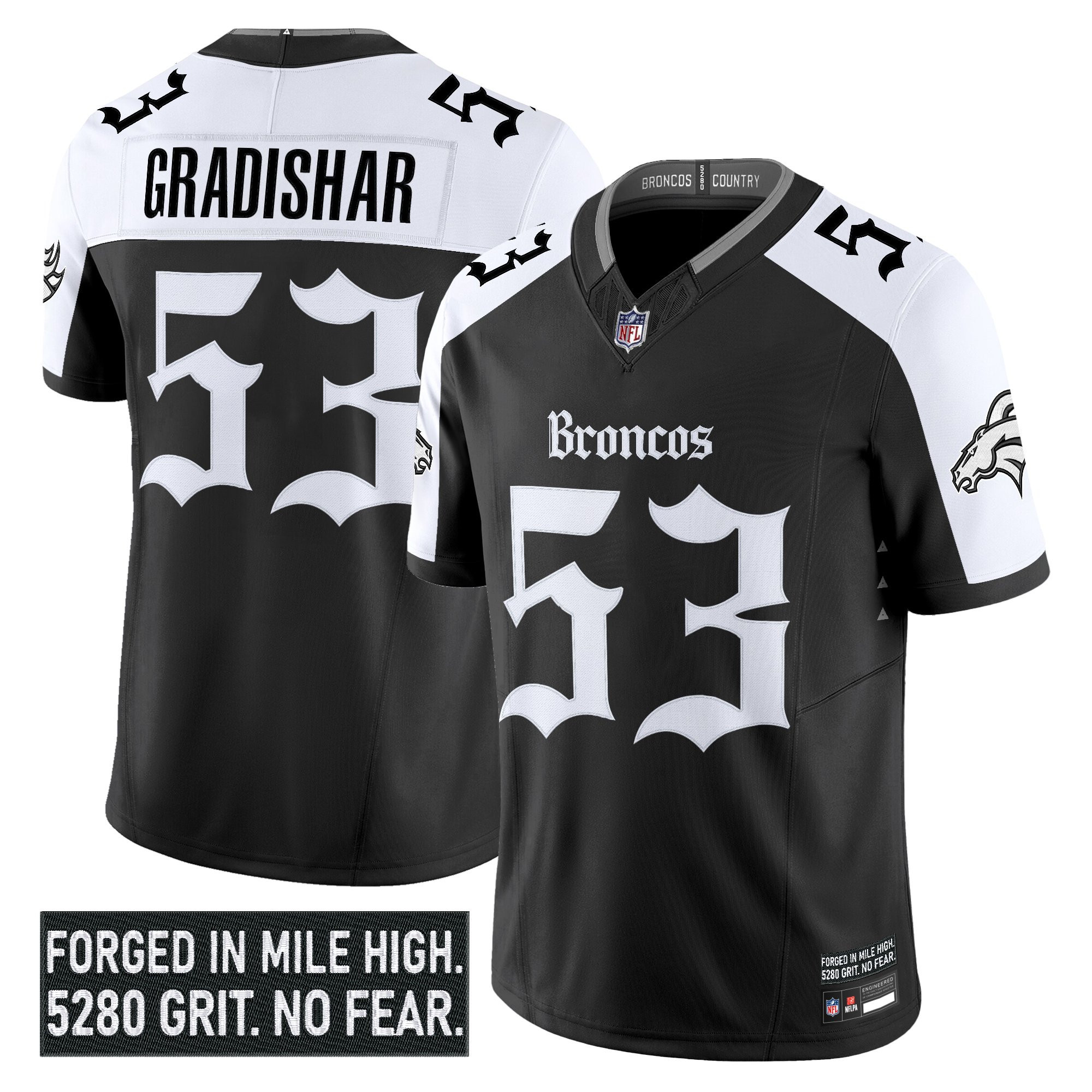 Denver Broncos Randy Gradishar Gothic Mile High Shadows Edition Vapor Limited Jersey - All Stitched - Alternate