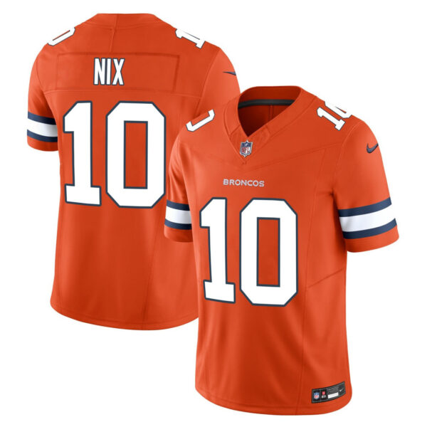 Denver Broncos Bo Nix Vapor Limited Jersey - All Stitched - Orange