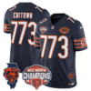 Chicago Bears ChiTown 773 2025 NFC North Champions Patch Vapor Limited Jersey - All Stitched - Navy