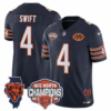 Chicago Bears D'Andre Swift 2025 NFC North Champions Patch Vapor Limited Jersey - All Stitched - Navy