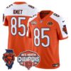 Chicago Bears Cole Kmet 2025 NFC North Champions Patch Vapor Limited Jersey - All Stitched - Orange Alternate