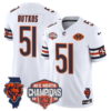 Chicago Bears Dick Butkus 2025 NFC North Champions Patch Vapor Limited Jersey - All Stitched - White