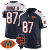 Chicago Bears Luther Burden III Honor Virginia Halas McCaskey Jersey - All Stitched - Navy Alternate