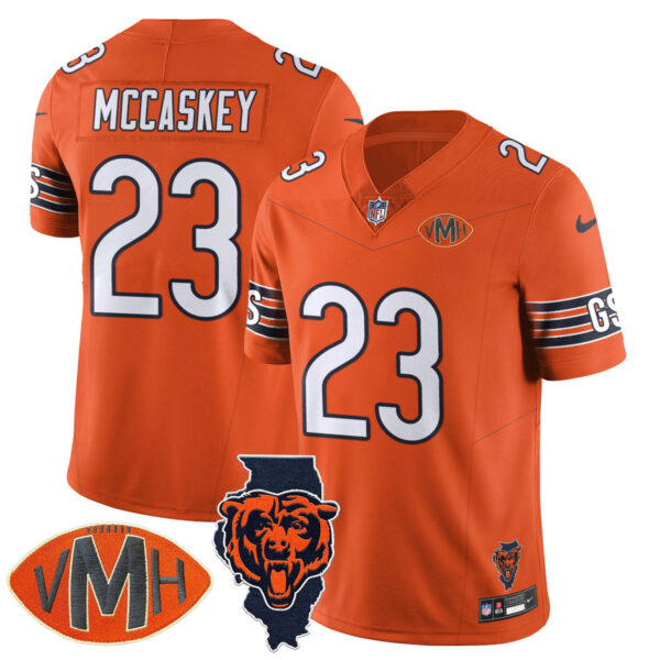 Chicago Bears McCaskey #23 Honor Virginia Halas McCaskey Jersey - All Stitched - Orange