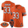 Chicago Bears Jaylon Johnson Honor Virginia Halas McCaskey Jersey - All Stitched - Orange