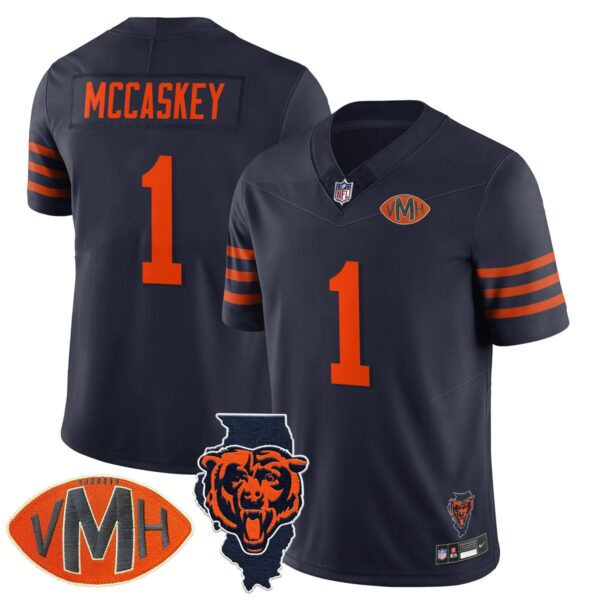 Chicago Bears McCaskey #1 Honor Virginia Halas McCaskey Jersey - All Stitched - Throwback